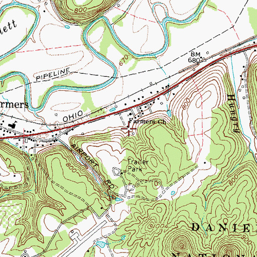 Topographic Map of Cassity Cemetery Two, KY