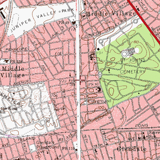 Topographic Map of Fire Department New York Engine 319, NY