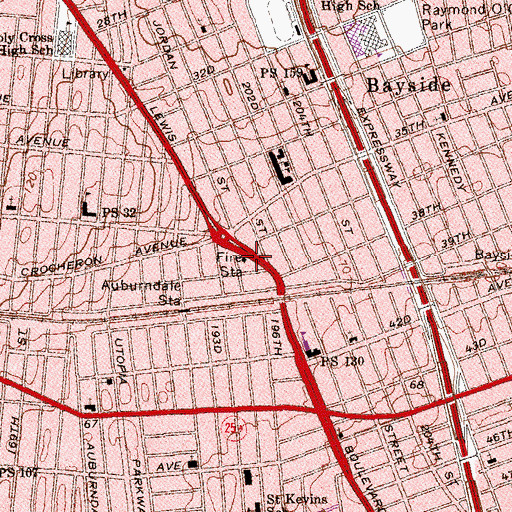 Topographic Map of Fire Department New York Engine 320 Ladder 167, NY