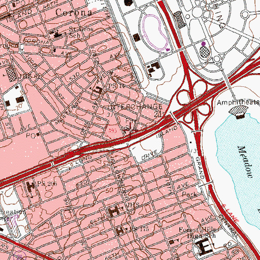Topographic Map of Fire Department New York Division 14 Engine 324, NY
