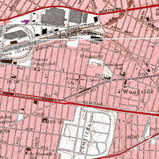 Topographic Map of Fire Department New York Engine 325 Ladder 163, NY