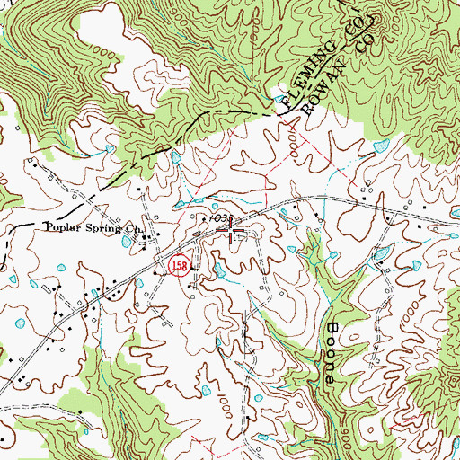 Topographic Map of Caudill Cemetery Two, KY