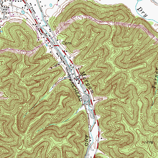Topographic Map of Clack Cemetery, KY