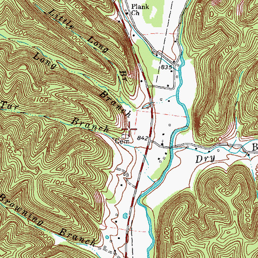 Topographic Map of Clark Cemetery Two, KY