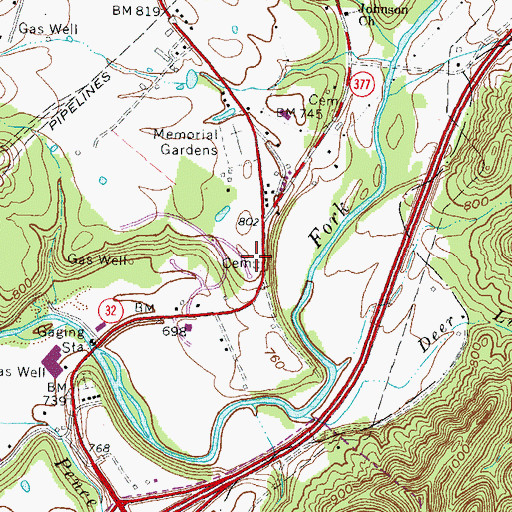Topographic Map of Coffey-Riddle Cemetery, KY