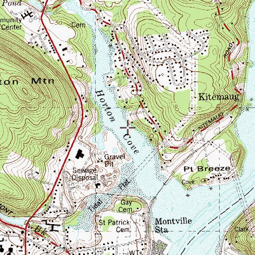Topographic Map of Horton Cove, CT
