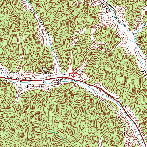 Topographic Map of Colley Cemetery, KY
