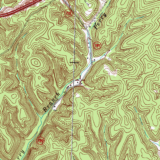 Topographic Map of Conely Cemetery Two, KY
