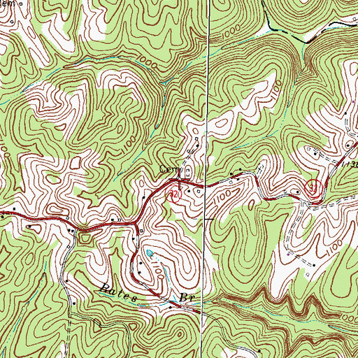 Topographic Map of Conn Cemetery Two, KY