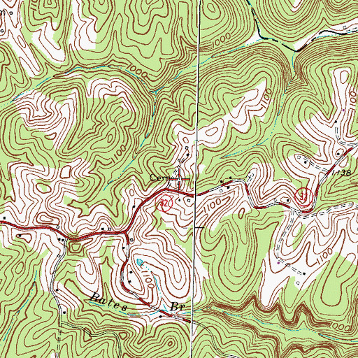 Topographic Map of William Conn Cemetery, KY
