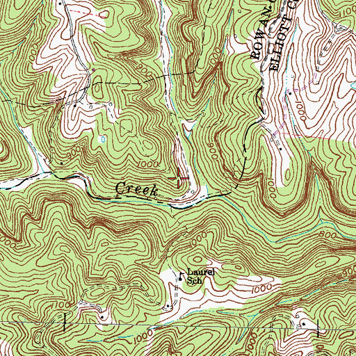 Topographic Map of Cox Cemetery Two, KY