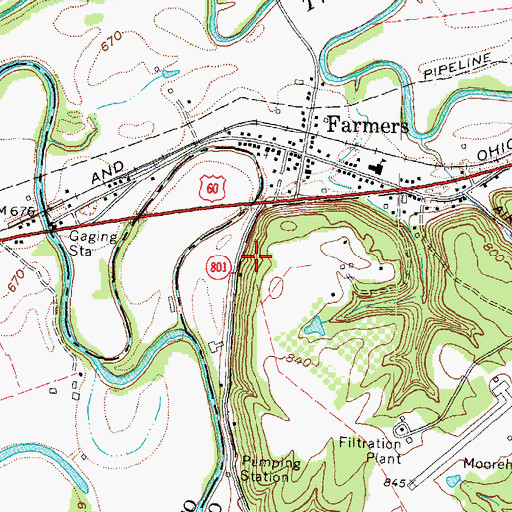 Topographic Map of Craycraft Cemetery, KY