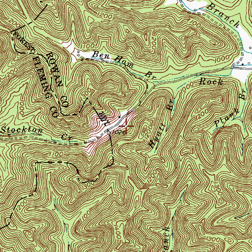 Topographic Map of Drake Cemetery, KY