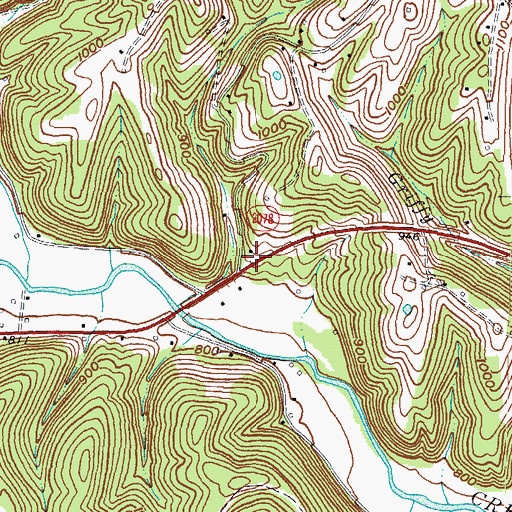 Topographic Map of Duncan Cemetery, KY