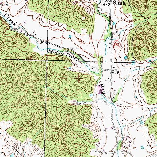 Topographic Map of Eldridge Cemetery Two, KY