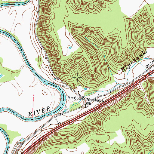 Topographic Map of Ellington Farm Cemetery, KY