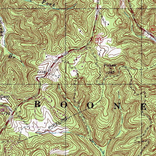 Topographic Map of Ellington South Cemetery, KY