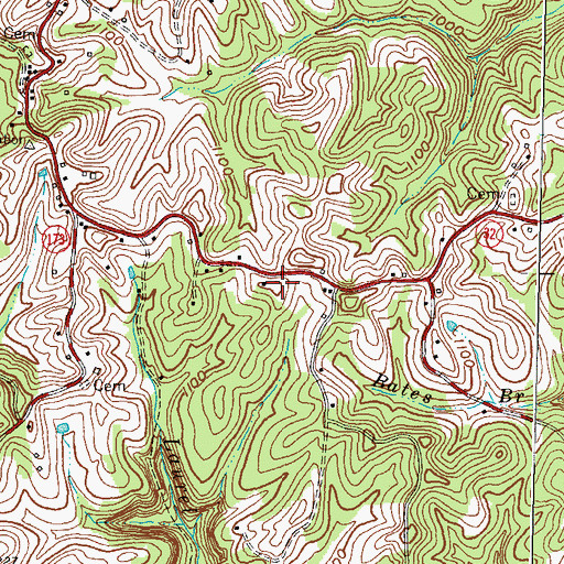 Topographic Map of Ferguson Cemetery, KY
