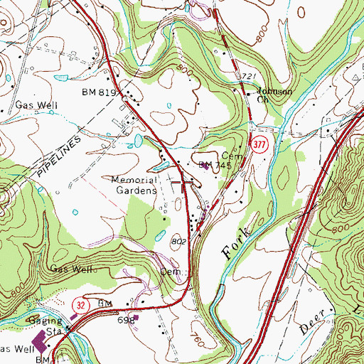 Topographic Map of Forest Lawn Memorial Gardens Cemetery, KY