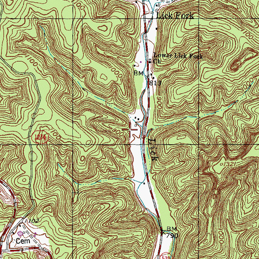 Topographic Map of Forman Cemetery, KY