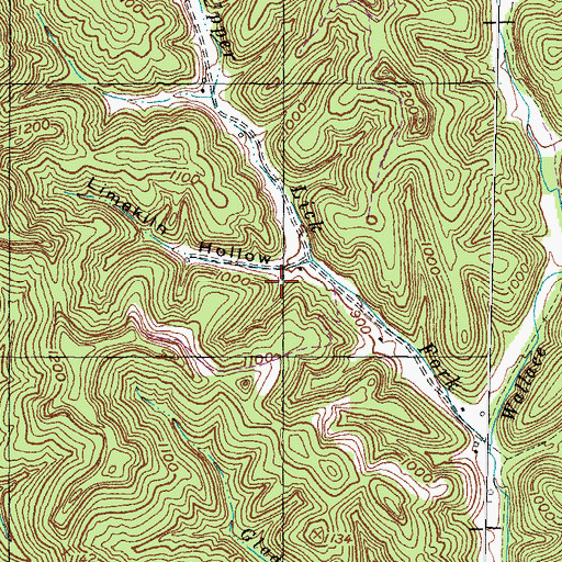 Topographic Map of J Foster Cemetery, KY