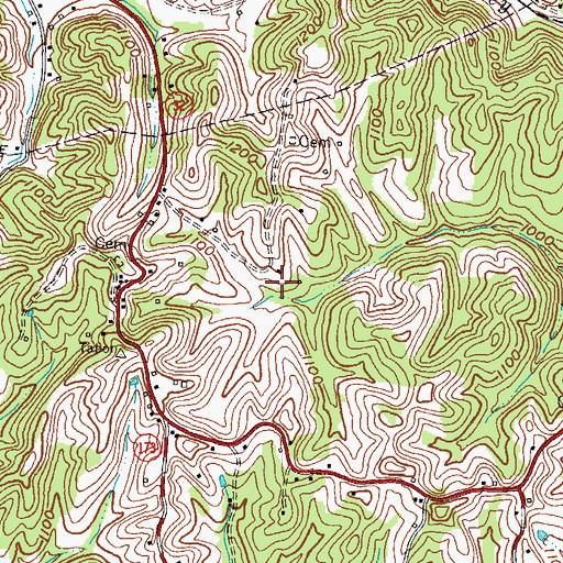 Topographic Map of Fouch Cemetery One, KY