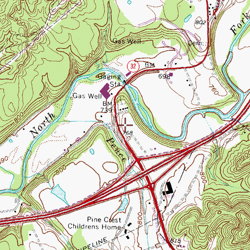 Topographic Map of Fraley Cemetery Two, KY