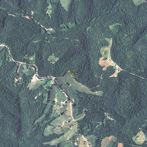 Aerial/Satellite Image of E Fraley Cemetery, KY