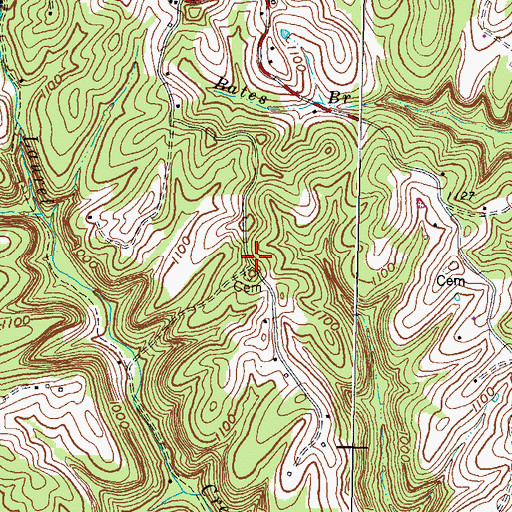 Topographic Map of Fraley-Osborne Cemetery, KY