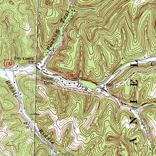 Topographic Map of Franklin Cemetery, KY