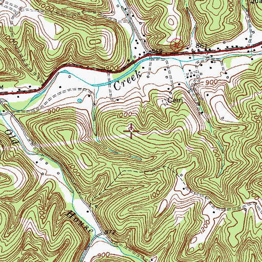 Topographic Map of Fultz Family Cemetery, KY