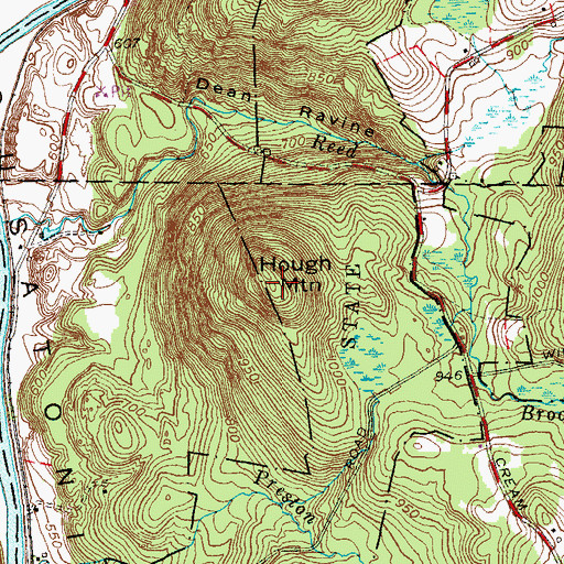 Topographic Map of Hough Mountain, CT