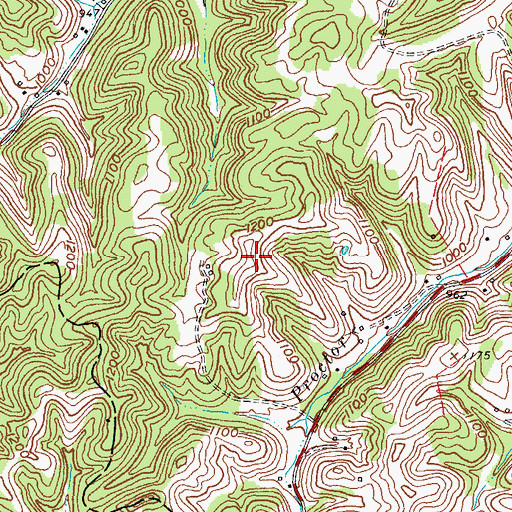 Topographic Map of Gilliam Cemetery, KY