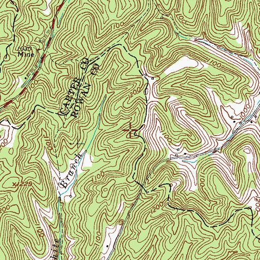 Topographic Map of Goodan-Fultz Cemetery, KY
