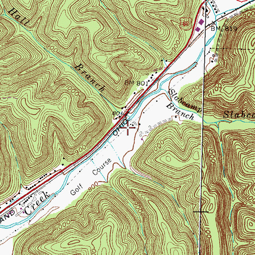 Topographic Map of Gray-Seamonds Cemetery, KY