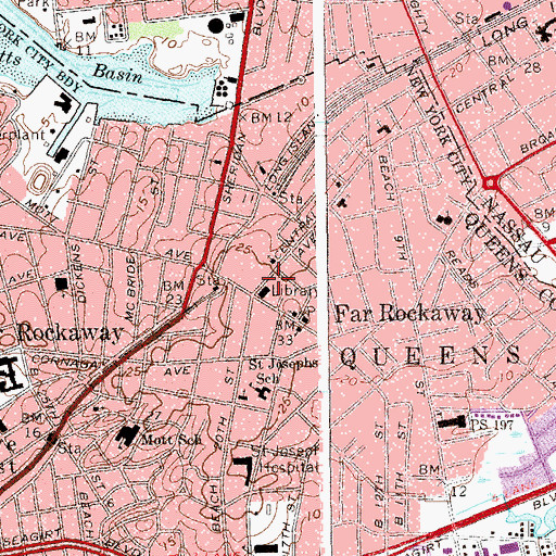 Topographic Map of Fire Department New York Engines 264 and 328 Ladder 134, NY