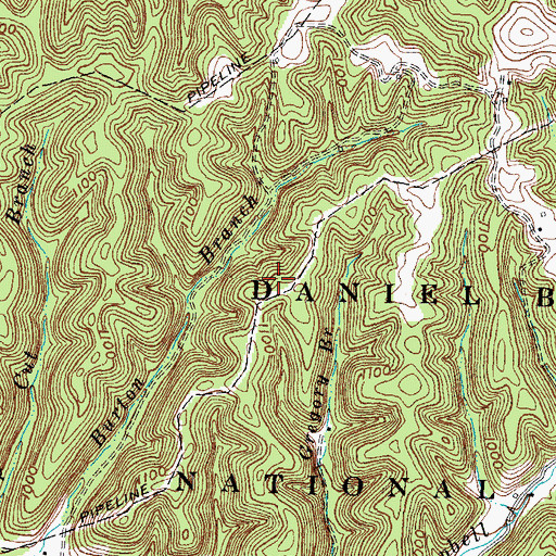 Topographic Map of Gregory Cemetery Two, KY
