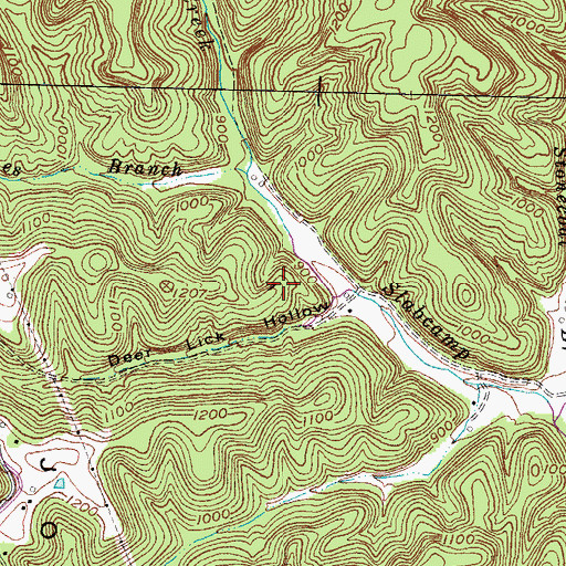 Topographic Map of Hall Cemetery, KY