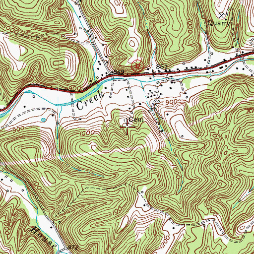 Topographic Map of Hamilton Cemetery, KY