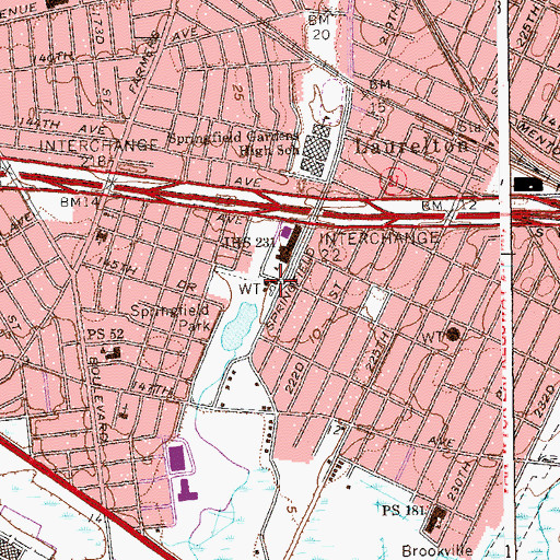 Topographic Map of New York Ladder Company 158, NY