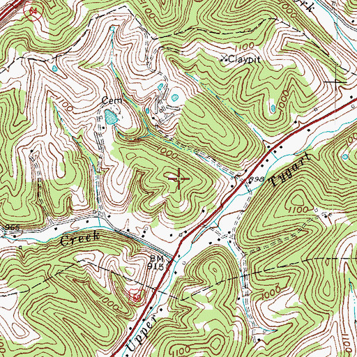 Topographic Map of Hargett Cemetery, KY