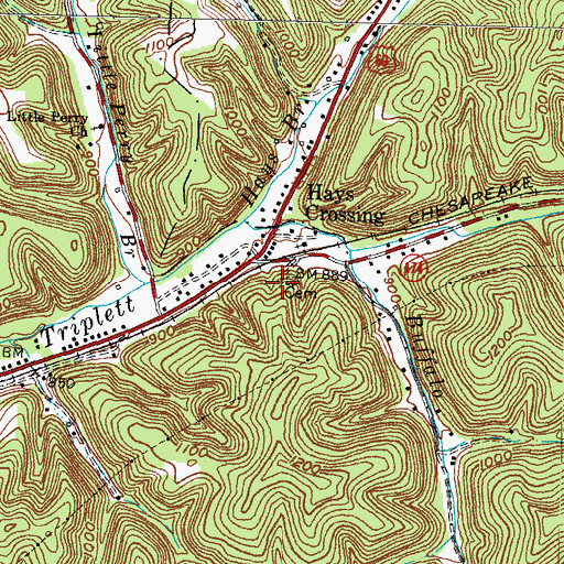 Topographic Map of Hayes Cemetery, KY