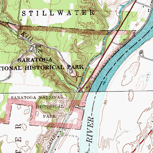 Topographic Map of General Fraser Burial Site, NY