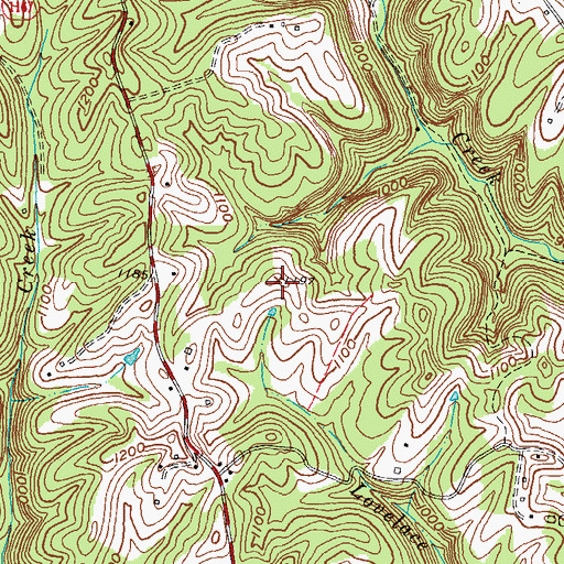 Topographic Map of Hitch Cemetery, KY