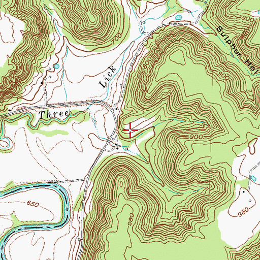 Topographic Map of Ingram Cemetery, KY