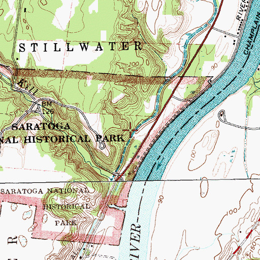 Topographic Map of Fraser Burial Site Trail, NY