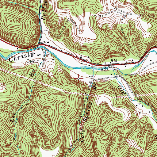 Topographic Map of Jent Cemetery Two, KY