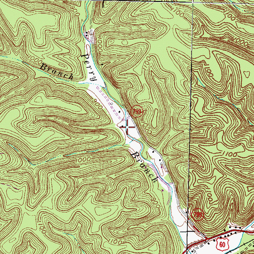Topographic Map of Johnson Cemetery Four, KY