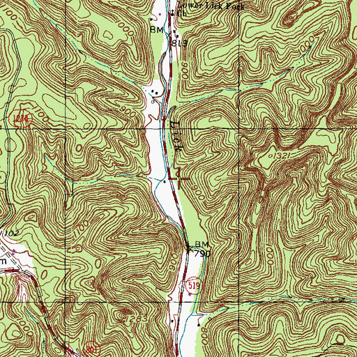 Topographic Map of Jones Cemetery One, KY