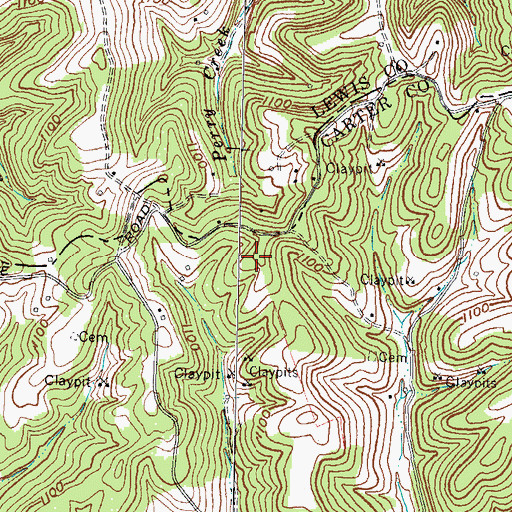 Topographic Map of Kilgore Cemetery, KY